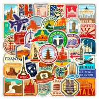 10/25/50 vnt. Retro Pasaulio Kelionių Lankytinų Vietų Lipdukai Grafiti Vintažinio Pašto Ženklo Stiliaus Scrapbookingui, Bagažui, Nešiojamam Kompiuteriui, Telefonui, Automobiliui