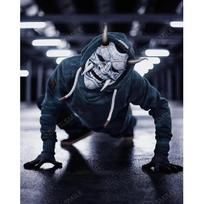 Red Prajna Mask Prajna cosplay Japanese-style latex face mask with fangs Mask of Prajna Picture Color1