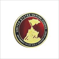 USA Marine Corps Semper Fidelis Commemorative Coin Uncommon Valor Was A Common Souvenir Coin Golden Plated Challenge Coin