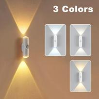 RGB judesio jutiklis LED naktinis šviestuvas, dvigubos galvutės, įkraunamas, magnetinis sieninis šviestuvas laiptinei, koridoriui, spintai, drabužinei 1PC