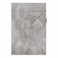 Rankomis austas vilnos kilimas 80x150cm, pilkas modernus dizainas