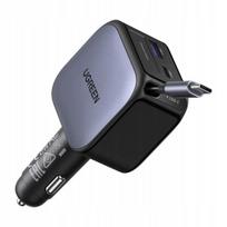 Ugreen Ec603 90w automobilinė įkroviklis, Usb-c/usb-a, susukamas laidas