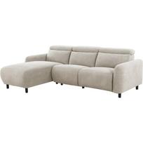 Kampinė sofa-reglaineris Notio Living Skaane, balta