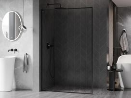 Mexen Kioto-F L dušo sienelė Walk-in su rėmu 120 x 202 cm, skaidri 8 mm, juoda - 800-120-174-70-00