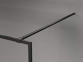 Mexen Kioto-F dušo sienelė Walk-in su rėmu 110 x 202 cm, matinė 8 mm, juoda - 800-110-104-70-30
