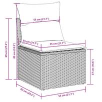 6 Piece Garden Sofa Set with Cushions Black Poly Rattan