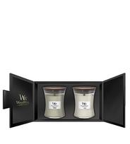 WoodWick Fireside, Linen Kvepianti žvakė 550ml kvepianti žvakė
