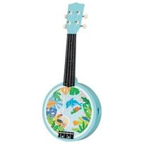 Muzikos instrumentas - GOKI - Mėlynas banžas - Medinis - Akustinė anga - Pristatomas su plectrumu ir stygomis