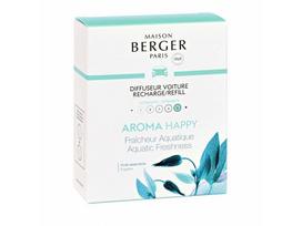 Maison Berger Paris Aroma Happy Aquatic Fresheness Car Diffuser Recharge/Refill 2 pcs automobilio kvapas