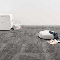 Floor Tiles 5.11 m² 55 pcs PVC Black and White