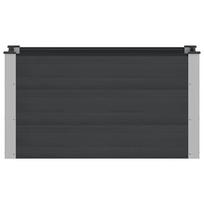 Raised Garden Bed Black 100 x 50 x 54 cm WPC and Aluminum