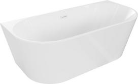 Mexen Oval laisvai pastatoma prie sienos vonia 140 x 75 cm, balta, baltas perpildymo vožtuvas - 52671407500-20, 140 x 75 cm