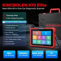 TeamBa KINGBOLEN K10 Elite Automobilių Diagnostikos Įrenginys – OBD2 Skaitytuvas su ECU Kodavimu, CAN FD, DOIP ir Topologijos Žemėlapiu