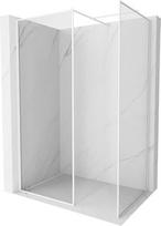 Mexen Kioto-F dušo sienelė Walk-in su rėmu 160 x 115 cm, skaidri 8 mm, balta - 800-160-202-04-20-115