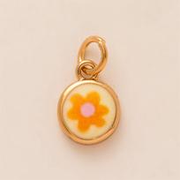 DIY dopamine flower pendant, butterfly heart, small fish envelope, eye pattern, handmade accessories, painted gold plating