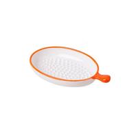 Multi-function Ceramic Grinder Ellipse Ginger Grater Kitchen Utensil Garlic Masher  Baby Food Yellow with handle