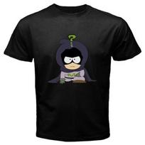 South Park Mysterion animaciniai juodi unisex marškinėliai S