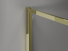 Mexen Kioto-F dušo sienelė Walk-in su rėmu 145 x 70 cm, permatoma 8 mm, auksinė - 800-145-202-04-50-070