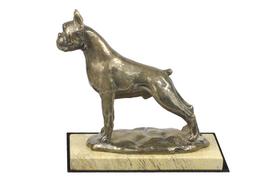 Bokseris, Vokiečių bokseris I - šunų figūrėlė, šuns silueto figūrėlė, trofėjus Art-Dog šunų parodai ruda