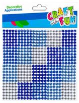 Dekoratyviniai krištoliniai karoliukai CRAFT with FUN Blue, lipnūs, 10x10 mm, 600 vnt.
