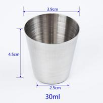 Nerūdijančio plieno puodelis šaltiems gėrimams barui ir kavinei 30ml