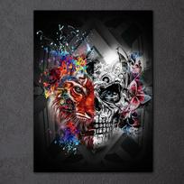 5d Diy Diamond Painting Cross Stitch Skull,Halloween Gift,Skeleton Diamond Embroidery Full Round Diamond Mosaic Art Style A