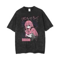 Anime Grandininis pjūklas  Žmogus  Rūgštiniai Marškinėliai  Retro Vintage Išplauti Spausdinti Grafiniai Marškinėliai Moterims Harajuku Medvilniniai Trumpomis Rankovėmis Marškinėliai S