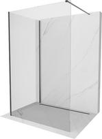 Mexen Kioto dušo sienelė Walk-in 140 x 110 cm, skaidri, gun pilka šlifuota - 800-140-212-66-00-110