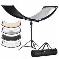Blenda fotografavimo studijai K&F Concept KF18.0012, 4in1, U formos 180×60 cm su stovu