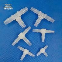 Sanglian Custom Micro Equal Diameter Pagoda Hose T-Type Tee Plastic Connector 8T-type tee white