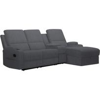 Kampinė sofa-reglaineris Notio Living Dallas, pilka