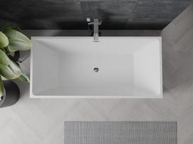 Mexen Nita laisvai stovinti vonia 170 x 80 cm, balta, chromuota perpylimo anga - 52091708000-01, 170 x 80 cm