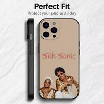 Žvaigždė B-Bruno M-Marsas Spausdintas Telefono Dėklas Skirtas iPhone17,16,15,14,13,12 Plus,Max Minkštas Silikoninis Juodas Dangtelis iPhone14Pro