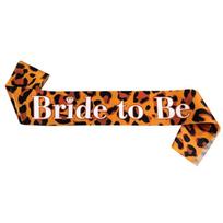 Leopard Bachelorette Bride to be Sash Favor Sash Jungle Safari Party Decoration Fashion Costume Acccessory for Women orange