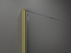 Mexen Kioto dušo sienelė Walk-in 90 x 40 cm, skaidri, auksinė šlifuota - 800-090-212-55-00-040
