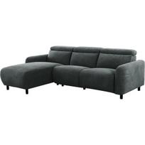 Kampinė sofa-reglaineris Notio Living Skaane, pilka