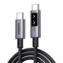USB-C kabelis - UGREEN - USB-C į USB-C PD 100W duomenų kabelis - pintas nailonas - 2 m - Juodas