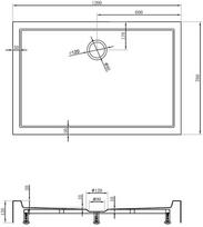 Mexen Flow+ stačiakampė dušo padėklas 120 x 70 cm, juodas matinis - 46R707012H, 120 x 70 cm