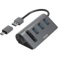Hama Usb-c Hub: 5 prievadai, 3x Usb-a, Sd/microsd kortelių skaitytuvas