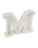 3D Taupyklė Raidė M, 1 vnt, balta
