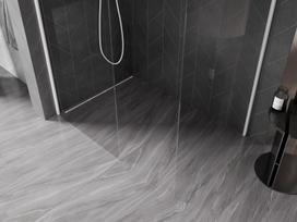 Mexen Kioto-X dušo sienelė Walk-in 140 x 90 cm, skaidri 10 mm, balta - 800-140-202-20-00-090-X