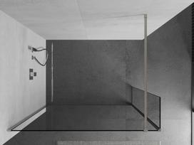 Mexen Kioto dušo sienelė Walk-in 155 x 30 cm, skaidri, šlifuotas nikelis - 800-155-212-97-00-030