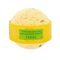 Jūros druskos burbulas voniai su vynuogių sėklų aliejumi BANANA Saules fabrika 145 g