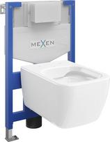 Mexen Stella paslėptas WC montavimo komplektas Fenix XS-F su WC dubeniu, balta blizgi - 6803368XX00, 51 x 35 x 36 cm