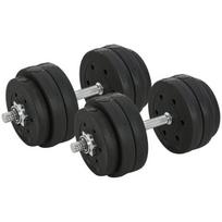 Hantelų rinkinys 30 kg Hantelų rinkinys su hantelų diskais namams, biurui, sporto salėms Plienas Dirbtinė oda Juoda Jėgos treniruotės