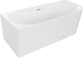Mexen Mia laisvai pastatoma kampinė vonia, kairiojo kampo, 160 x 80 cm, balta, chromuotas perpylimas - 52691608000L-01