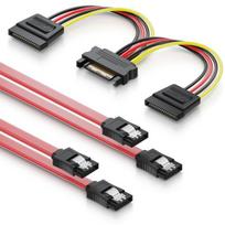 Sata 3 Kabelių Rinkinys: 2x Sata Iii Duomenų + Y Maitinimo Adapteris
