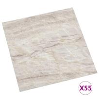 Floor Tiles 5.11 m² 55 pcs PVC Brown and Beige