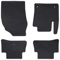 Car Floor Mat Set 4 pcs Black Rubber