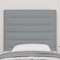LED Headboard with LED Light Strips Light Grey 100 cm Fabric